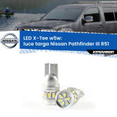 0 Luce Targa LED per Nissan Pathfinder III R51 2005 - 2011: W5W X-Tee W5W (T10) LED X-Tee (Coppia)