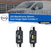 0 Luce Targa LED per Opel Combo C  2001 - 2011: C5W BlackForce 36mm (Coppia) C5W 36mm: LED Blackforce 6000k (Coppia)