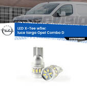 0 Luce Targa LED per Opel Combo D  2012 - 2018: W5W X-Tee W5W (T10) LED X-Tee (Coppia)