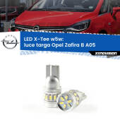 0 Luce Targa LED per Opel Zafira B A05 2005 - 2015: W5W X-Tee W5W (T10) LED X-Tee (Coppia)
