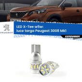 0 Luce Targa LED per Peugeot 3008 Mk1 2008 - 2015: W5W X-Tee W5W (T10) LED X-Tee (Coppia)