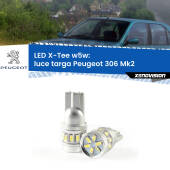 0 Luce Targa LED per Peugeot 306 Mk2 1997 - 1999: W5W X-Tee W5W (T10) LED X-Tee (Coppia)