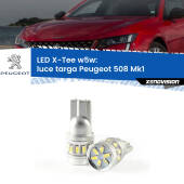 0 Luce Targa LED per Peugeot 508 Mk1 2010 - 2017: W5W X-Tee W5W (T10) LED X-Tee (Coppia)