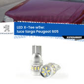 0 Luce Targa LED per Peugeot 605 1989 - 1999: W5W X-Tee W5W (T10) LED X-Tee (Coppia)