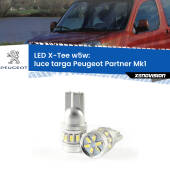 0 Luce Targa LED per Peugeot Partner Mk1 1996 - 2007: W5W X-Tee W5W (T10) LED X-Tee (Coppia)