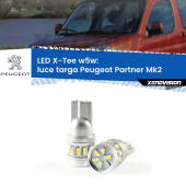 0 Luce Targa LED per Peugeot Partner Mk2 2008 - 2016: W5W X-Tee W5W (T10) LED X-Tee (Coppia)