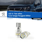 0 Luce Targa LED per Peugeot Rifter 2018 in poi: W5W X-Tee W5W (T10) LED X-Tee (Coppia)