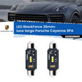 0 Luce Targa LED per Porsche Cayenne 9PA 2002 - 2010: C5W BlackForce 36mm (Coppia) C5W 36mm: LED Blackforce 6000k (Coppia)