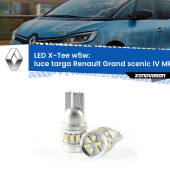 0 Luce Targa LED per Renault Grand scenic IV Mk4 2016 - 2022: W5W X-Tee W5W (T10) LED X-Tee (Coppia)