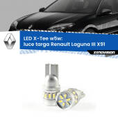 0 Luce Targa LED per Renault Laguna III X91 2007 - 2015: W5W X-Tee W5W (T10) LED X-Tee (Coppia)