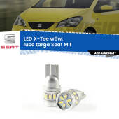 0 Luce Targa LED per Seat MII 2011 - 2021: W5W X-Tee W5W (T10) LED X-Tee (Coppia)