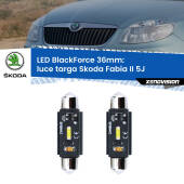 0 Luce Targa LED per Skoda Fabia II 5J 2006 - 2014: C5W BlackForce 36mm (Coppia) C5W 36mm: LED Blackforce 6000k (Coppia)