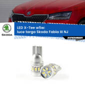 0 Luce Targa LED per Skoda Fabia III NJ 2014 in poi: W5W X-Tee W5W (T10) LED X-Tee (Coppia)
