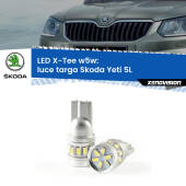 0 Luce Targa LED per Skoda Yeti 5L 2014 - 2017: W5W X-Tee W5W (T10) LED X-Tee (Coppia)