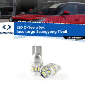 0 Luce Targa LED per Ssangyong Tivoli  2015 in poi: W5W X-Tee W5W (T10) LED X-Tee (Coppia)