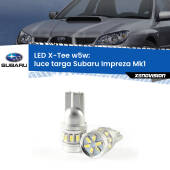0 Luce Targa LED per Subaru Impreza Mk1 1992 - 2000: W5W X-Tee W5W (T10) LED X-Tee (Coppia)