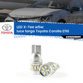 0 Luce Targa LED per Toyota Corolla E110 1997 - 2001: W5W X-Tee W5W (T10) LED X-Tee (Coppia)