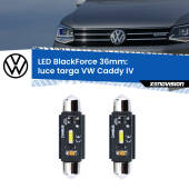0 Luce Targa LED per VW Caddy IV 2015 - 2017: C5W BlackForce 36mm (Coppia) C5W 36mm: LED Blackforce 6000k (Coppia)