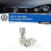 0 Luce Targa LED per VW Golf 6  2008 - 2011: W5W X-Tee W5W (T10) LED X-Tee (Coppia)
