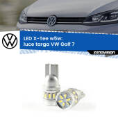 0 Luce Targa LED per VW Golf 7 2012 - 2019: W5W X-Tee W5W (T10) LED X-Tee (Coppia)