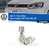 0 Luce Targa LED per VW Polo 6R, 6C 2009 - 2016: W5W X-Tee W5W (T10) LED X-Tee (Coppia)