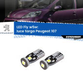 0 Luce Targa LED Peugeot 107 2005 - 2014: W5W Fly W5W: Lampadine LED Fly 6000k (Coppia)