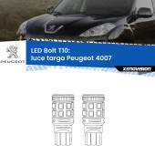 0 Luce Targa LED Peugeot 4007 2007 - 2012: T10 Bolt T10: LED Bolt 6000k (Coppia)