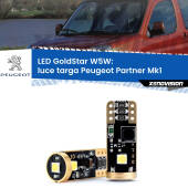 0 Luce Targa LED Peugeot Partner Mk1 1996 - 2007: T10 GoldStar T10 (W5W) Goldstar Coppia LED Canbus Next Gen