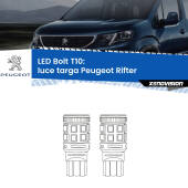 0 Luce Targa LED Peugeot Rifter 2018 in poi: T10 Bolt T10: LED Bolt 6000k (Coppia)
