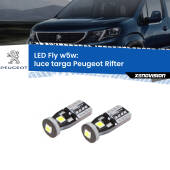 0 Luce Targa LED Peugeot Rifter 2018 in poi: W5W Fly W5W: Lampadine LED Fly 6000k (Coppia)
