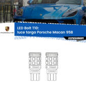 0 Luce Targa LED Porsche Macan 95B 2014 - 2018: T10 Bolt T10: LED Bolt 6000k (Coppia)