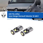 0 Luce Targa LED Renault Master III Mk3 2010 in poi: W5W Fly W5W: Lampadine LED Fly 6000k (Coppia)