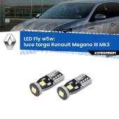 0 Luce Targa LED Renault Megane III Mk3 2008 - 2015: W5W Fly W5W: Lampadine LED Fly 6000k (Coppia)