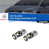 0 Luce Targa LED Seat Ibiza V 6F 2017 in poi: W5W Fly W5W: Lampadine LED Fly 6000k (Coppia)