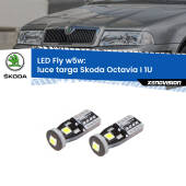 0 Luce Targa LED Skoda Octavia I 1U 1996 - 2010: W5W Fly W5W: Lampadine LED Fly 6000k (Coppia)