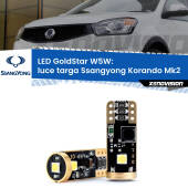 0 Luce Targa LED Ssangyong Korando Mk2 1996 - 2006: T10 GoldStar T10 (W5W) Goldstar Coppia LED Canbus Next Gen