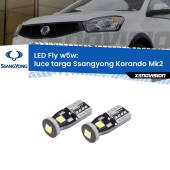 0 Luce Targa LED Ssangyong Korando Mk2 1996 - 2006: W5W Fly W5W: Lampadine LED Fly 6000k (Coppia)