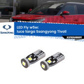 0 Luce Targa LED Ssangyong Tivoli  2015 in poi: W5W Fly W5W: Lampadine LED Fly 6000k (Coppia)