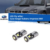 0 Luce Targa LED Subaru Impreza Mk1 1992 - 2000: W5W Fly W5W: Lampadine LED Fly 6000k (Coppia)