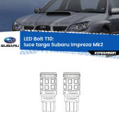 0 Luce Targa LED Subaru Impreza Mk2 2000 - 2006: T10 Bolt T10: LED Bolt 6000k (Coppia)