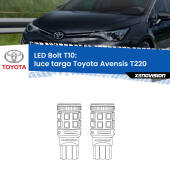 0 Luce Targa LED Toyota Avensis T220 1997 - 2003: T10 Bolt T10: LED Bolt 6000k (Coppia)