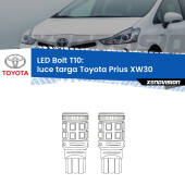 0 Luce Targa LED Toyota Prius XW30 2008 - 2014: T10 Bolt T10: LED Bolt 6000k (Coppia)