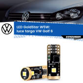 0 Luce Targa LED VW Golf 6  2008 - 2011: T10 GoldStar T10 (W5W) Goldstar Coppia LED Canbus Next Gen