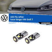 0 Luce Targa LED VW Golf 7 2012 - 2019: W5W Fly W5W: Lampadine LED Fly 6000k (Coppia)
