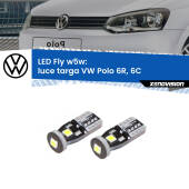 0 Luce Targa LED VW Polo 6R, 6C 2009 - 2016: W5W Fly W5W: Lampadine LED Fly 6000k (Coppia)