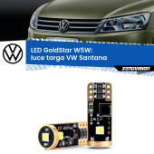 0 Luce Targa LED VW Santana 1995 - 2012: T10 GoldStar T10 (W5W) Goldstar Coppia LED Canbus Next Gen