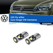 0 Luce Targa LED VW Santana 1995 - 2012: W5W Fly W5W: Lampadine LED Fly 6000k (Coppia)