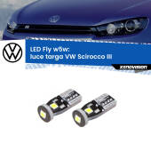 0 Luce Targa LED VW Scirocco III Versione 1: W5W Fly W5W: Lampadine LED Fly 6000k (Coppia)
