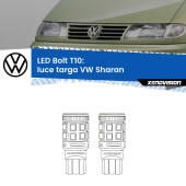 0 Luce Targa LED VW Sharan  1995 - 2000: T10 Bolt T10: LED Bolt 6000k (Coppia)