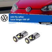 0 Luce Targa LED VW UP  2011 in poi: W5W Fly W5W: Lampadine LED Fly 6000k (Coppia)